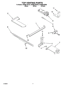 04 - Top Venting Parts parts for Kitchenaid Range KGSI901PBL02 from AppliancePartsPros.com