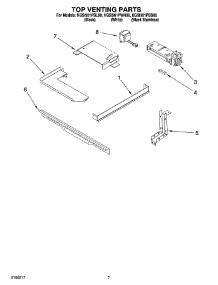 05 - Top Venting Parts parts for Kitchenaid Range KGSI901PBL00 from AppliancePartsPros.com