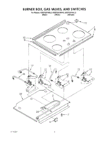 03 - Burner Box, Gas Valves, And Switches parts for Kitchenaid Range KDDT207AWH0 from AppliancePartsPros.com