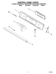 02 - Control Panel Parts parts for Kitchenaid Range KERA807PWW00 from AppliancePartsPros.com
