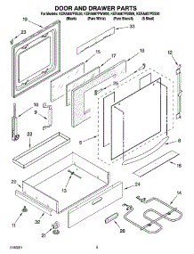 04 - Door And Drawer Parts parts for Kitchenaid Range KERA807PBB00 from AppliancePartsPros.com