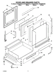 04 - Door And Drawer Parts parts for Kitchenaid Range KGRA806PBL00 from AppliancePartsPros.com