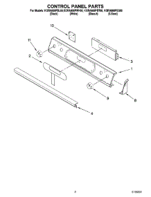 02 - Control Panel Parts parts for Kitchenaid Range KGRA806PSS00 from AppliancePartsPros.com