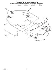 06 - Cooktop Burner Parts parts for Kitchenaid Range KGRK806PWH00 from AppliancePartsPros.com