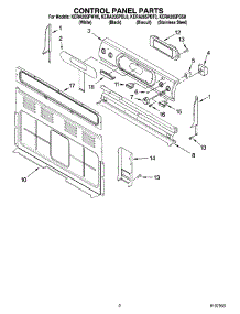 02 - Control Panel Parts parts for Kitchenaid Range KERA205PSS0 from AppliancePartsPros.com