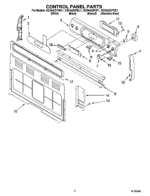 02 - Control Panel Parts parts for Kitchenaid Range KERA205PBL1 from AppliancePartsPros.com