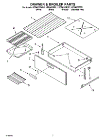 05 - Drawer & Broiler Parts, Optional Parts parts for Kitchenaid Range KERA205PBL1 from AppliancePartsPros.com