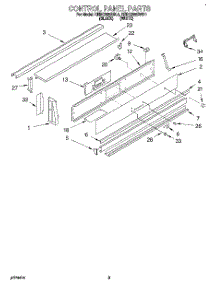 02 - Control Panel parts for Kitchenaid Range KEDC205BWH1 from AppliancePartsPros.com