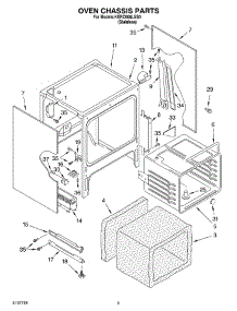 03 - Oven Chassis Parts parts for Kitchenaid Range KERC608LSS0 from AppliancePartsPros.com