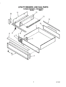 06 - Utility Drawer And Rail parts for Kitchenaid Range KEDC205YBL1 from AppliancePartsPros.com
