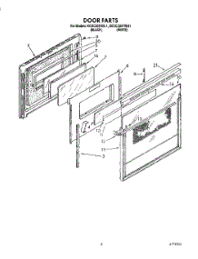 03 - Door parts for Kitchenaid Range KEDC205YWH1 from AppliancePartsPros.com