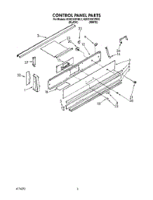 02 - Control Panel parts for Kitchenaid Range KEDC205YWH2 from AppliancePartsPros.com