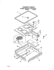 04 - Cooktop, Lit / Optional parts for Kitchenaid Range KEDC205YWH1 from AppliancePartsPros.com