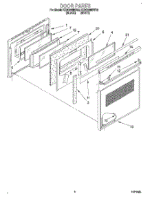 03 - Door parts for Kitchenaid Range KEDC205BBL2 from AppliancePartsPros.com