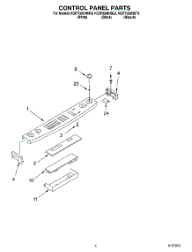 03 - Control Panel parts for Kitchenaid Range KGRT600HBL8 from AppliancePartsPros.com