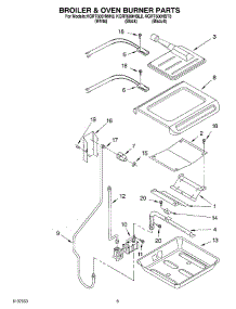 06 - Broiler And Oven Burner parts for Kitchenaid Range KGRT600HBL8 from AppliancePartsPros.com