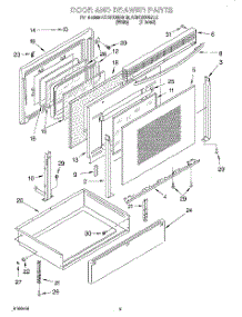 04 - Door And Drawer parts for Kitchenaid Range KGRT600HAL0 from AppliancePartsPros.com