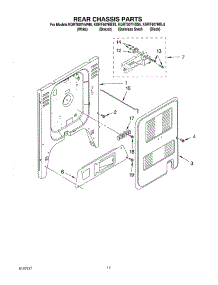 08 - Rear Chassis parts for Kitchenaid Range KGRT607HBS6 from AppliancePartsPros.com