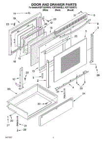 04 - Door And Drawer parts for Kitchenaid Range KGRT600HBT6 from AppliancePartsPros.com