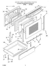 04 - Door And Drawer parts for Kitchenaid Range KGRT600HAL3 from AppliancePartsPros.com