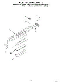 03 - Control Panel parts for Kitchenaid Range KGRT607HBL6 from AppliancePartsPros.com