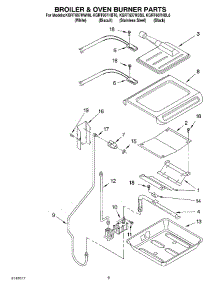 06 - Broiler & Oven Burner parts for Kitchenaid Range KGRT607HWH6 from AppliancePartsPros.com
