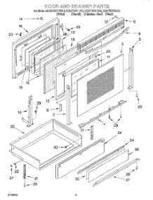 04 - Door And Drawer parts for Kitchenaid Range KGRT607HBS0 from AppliancePartsPros.com