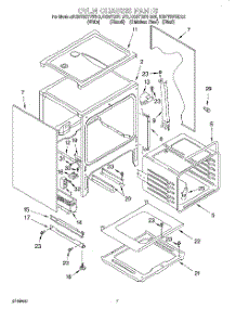 05 - Oven Chassis parts for Kitchenaid Range KGRT607HWH0 from AppliancePartsPros.com