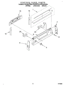 02 - Control Panel parts for Kitchenaid Range KERC500YBL0 from AppliancePartsPros.com