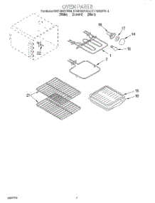 05 - Oven parts for Kitchenaid Range KERC500YBL4 from AppliancePartsPros.com