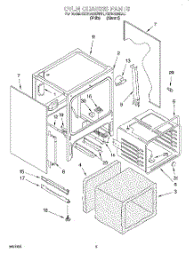 04 - Oven Chassis parts for Kitchenaid Range KERC600EWH1 from AppliancePartsPros.com