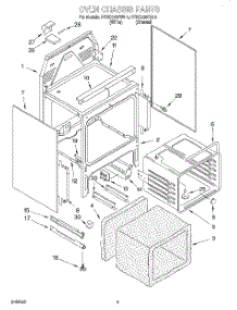 04 - Oven Chassis parts for Kitchenaid Range KERC500EAL4 from AppliancePartsPros.com