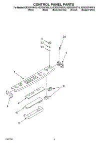 06 - Control Panel Parts parts for Kitchenaid Range KERC607HBS10 from AppliancePartsPros.com
