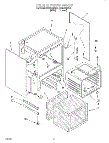 04 - Oven Chassis parts for Kitchenaid Range KERC600EWH2 from AppliancePartsPros.com