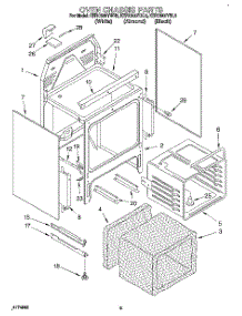 04 - Oven Chassis parts for Kitchenaid Range KERC500YWH0 from AppliancePartsPros.com