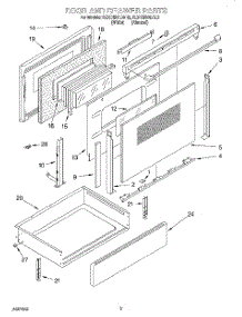 03 - Door And Drawer parts for Kitchenaid Range KERC500EAL2 from AppliancePartsPros.com