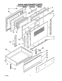03 - Door And Drawer parts for Kitchenaid Range KERC500YBL1 from AppliancePartsPros.com