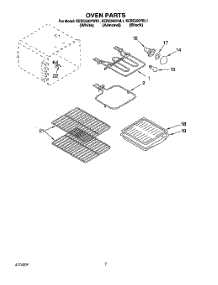 05 - Oven parts for Kitchenaid Range KERC500YBL1 from AppliancePartsPros.com