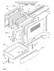 03 - Door And Drawer parts for Kitchenaid Range KERC500HBT0 from AppliancePartsPros.com