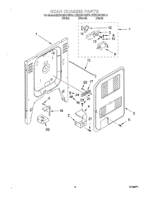 05 - Rear Chassis parts for Kitchenaid Range KERC601HBL4 from AppliancePartsPros.com