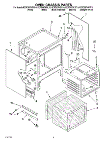 03 - Oven Chassis Parts parts for Kitchenaid Range KERC607HWW10 from AppliancePartsPros.com