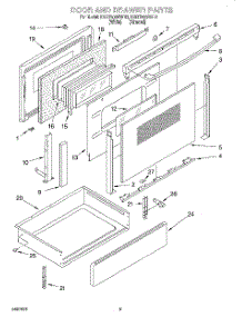 04 - Door And Drawer parts for Kitchenaid Range KGRT500BAL3 from AppliancePartsPros.com