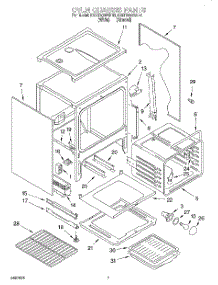 05 - Oven Chassis parts for Kitchenaid Range KGRT500BAL3 from AppliancePartsPros.com