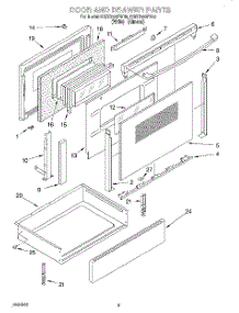 04 - Door And Drawer parts for Kitchenaid Range KGRT500FWH0 from AppliancePartsPros.com