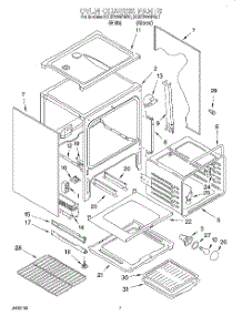 05 - Oven Chassis parts for Kitchenaid Range KGRT500FWH1 from AppliancePartsPros.com
