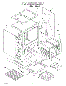 05 - Oven Chassis parts for Kitchenaid Range KGRT500BWH2 from AppliancePartsPros.com