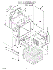 04 - Oven Chassis parts for Kitchenaid Range KERC500EAL1 from AppliancePartsPros.com