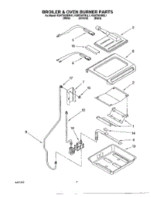 06 - Broiler And Oven Burner parts for Kitchenaid Range KGRT507BWH1 from AppliancePartsPros.com