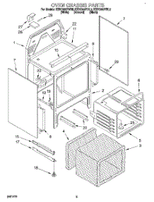 04 - Oven Chassis parts for Kitchenaid Range KERC500YWH2 from AppliancePartsPros.com