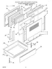 04 - Door & Drawer parts for Kitchenaid Range KGRT500BAL1 from AppliancePartsPros.com